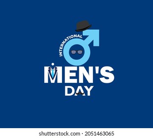 International Men's Day. November 19. Template for background, banner, card, poster. Vector illustration.