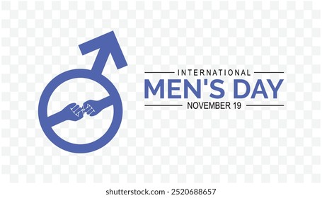 International Men's Day is observed every year on November.Holiday Awareness concept. background, placard, banner template Vector illustration design.