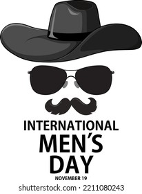 International mens day for poster or banner design illustration