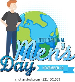 International Mens Day Poster Design illustration