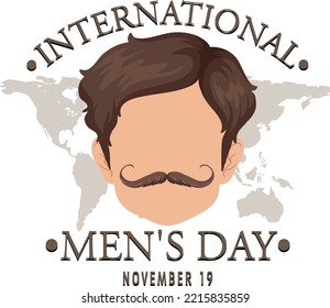 International Mens Day Poster Design illustration