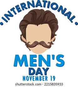 International Mens Day Poster Design illustration