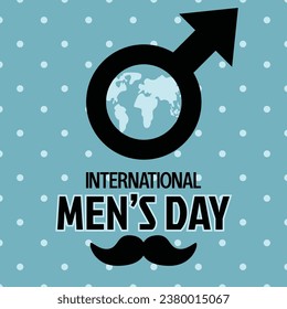 international men's day poster, flat style vector. design for poster, flyer, greeting card, banner, social media, web.
