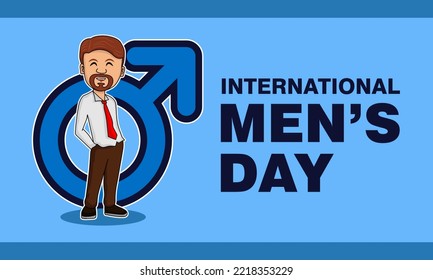 International men's day template background