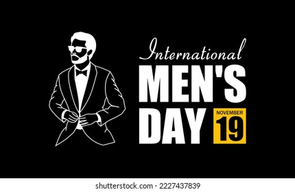 International men's day theme vector illustration. Suitable for Poster, Banners, background and greeting card