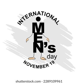 International men's day theme . Vector illustration. Illustration men's head silhouette. Suitable for Poster, Banners, campaign and greeting card.