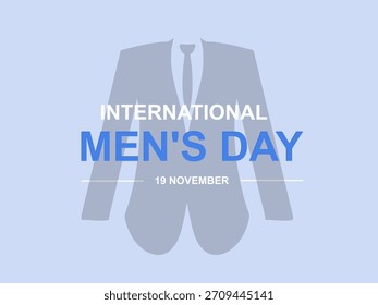 Dia Internacional dos Homens vetor de fundo design.  Para decoração de cartões. 