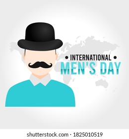International Men's Day Vector Illustration. Suitable for greeting card, poster and banner.