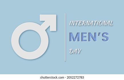 International Mens Day vector illustration in paper cut style. 19 November