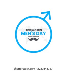 International Men's Day Vector Illustration Isolated on White Background. Holiday Concept November 19 Suitable for Greeting Card, Poster, Banner, Web and Social Media Post.