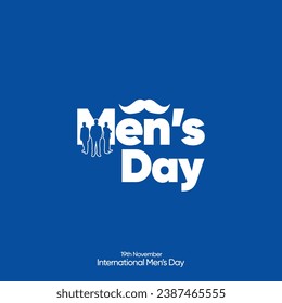 International men's day. Vector illustration. Illustration men's silhouette. Suitable for Poster, Banners, campaign and greeting card.