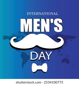 International Men's Day Vector illustration. Happy Men's day vector illustrations. International men's day. isolated on blue background.