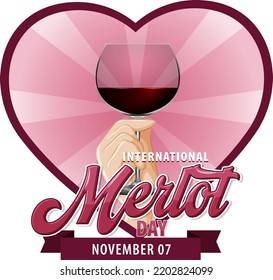 International Merlot Day Logo Design illustration