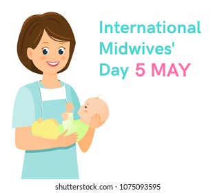 International Midwives' Day. Vector illustration