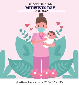 International Midwives Day Vector Illustration.