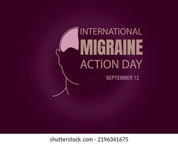 International Migraine Action Day September 8.Brain With One Of The Possible Pain Areas.