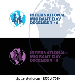 International Migrant Day design vector