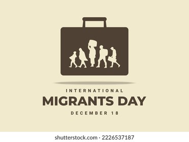 International migrants day background celebrated on december 18.