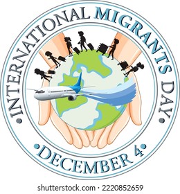International Migrants Day Banner Design illustration