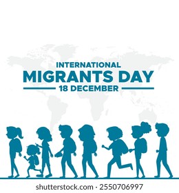 International Migrants Day. Migrants day creative concept. International migrants day background celebrated on December 18.