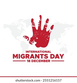 International Migrants Day. Migrants day creative concept. International migrants day background celebrated on December 18.