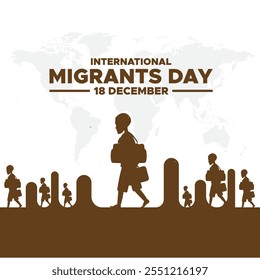 International Migrants Day. Migrants day creative concept. International migrants day background celebrated on December 18.