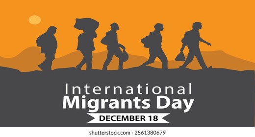 International Migrants Day, Migrants Day creative design for social media banner, poster vector illustration.