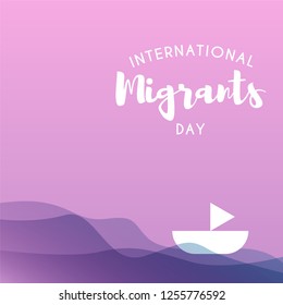 International migrants day design. Vector illustration