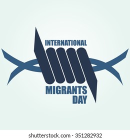 International Migrants Day, Poster, Quotes, Vector Template.