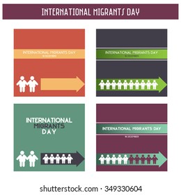 International Migrants Day, vector, editable, can be used as a postcard, banner, cover image etc.