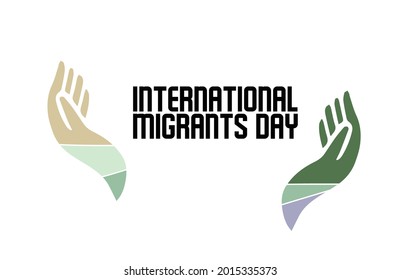 Plantilla vectorial del Día Internacional del Migrante