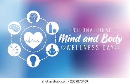 International Mind and Body wellness day is observed every year on January 3rd, to remind people of the importance of wellness. Vector illustration