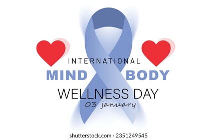 International Mind Body wellness day. background, banner, card, poster, template. Vector illustration.