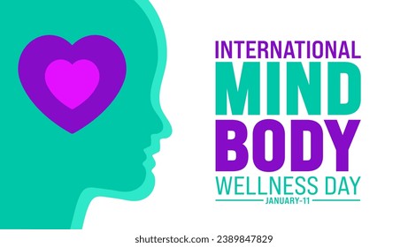 International Mind Body wellness day background design template use to background, banner, placard, card, book cover,  and poster design template with text inscription and standard color. vector