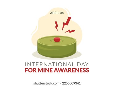 International Mine Awareness Day on April 04 Illustration with Do Not Step on Landmines for Web Banner in Flat Cartoon Hand Drawn Templates