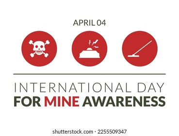 International Mine Awareness Day on April 04 Illustration with Do Not Step on Landmines for Web Banner in Flat Cartoon Hand Drawn Templates