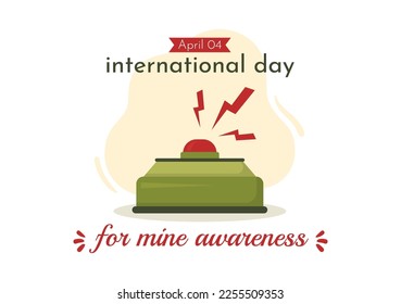 International Mine Awareness Day on April 04 Illustration with Do Not Step on Landmines for Web Banner in Flat Cartoon Hand Drawn Templates