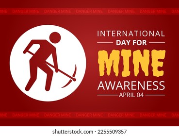 International Mine Awareness Day on April 04 Illustration with Do Not Step on Landmines for Web Banner in Flat Cartoon Hand Drawn Templates