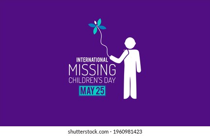 International Missing Children's Day Prevention and awareness Vector Concept. Banner, Poster International Missing Children's Day Awareness Campaign Template.