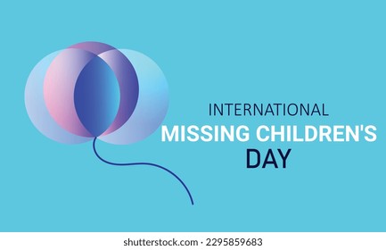 International Missing Children's Day. Template for background, banner, card, poster. vector illustration.