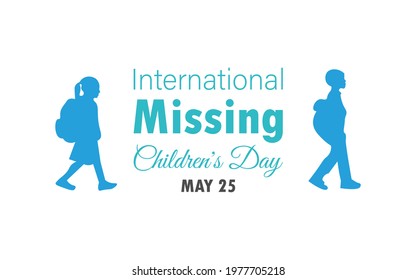 International Missing Children's Day ,Vector Illustration.