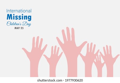 International Missing Children's Day ,Vector Illustration.