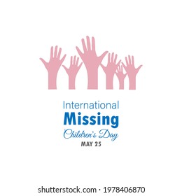 International Missing Children's Day ,Vector Illustration.