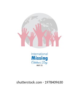 International Missing Children's Day ,Vector Illustration.