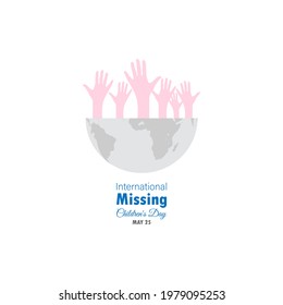 International Missing Children's Day ,Vector Illustration.