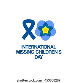 international missing children's day Vector Illustration. Flat Style Design.