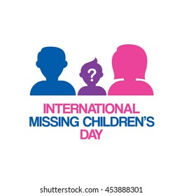 international missing children's day Vector Illustration. Flat Style Design.