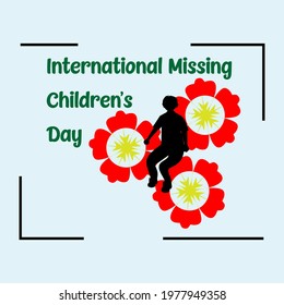 international missing children's day web banner design. illustration vector