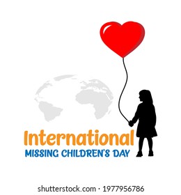 international missing children's day web banner design. illustration vector