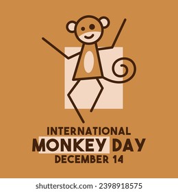 International Monkey Day. December 14. Eps 10.